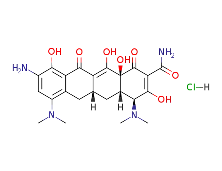 <4S-(4α,12aα)>-9-amino-4,7-bis(dimethylamino)-1,4,4a,5,5a,6,11,12a-octahydro-3,10,12,12a-tetrahydroxy-1,11-dioxo-2-naphthacenecarboxamide monohydrochloride