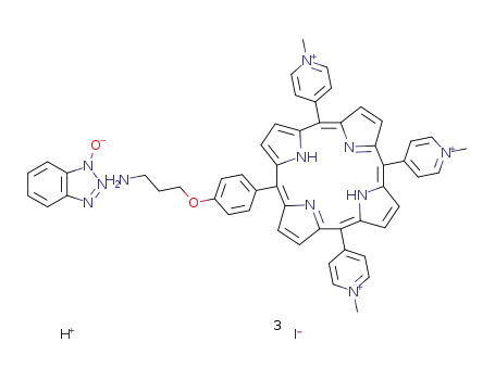 (5-{4-[(3-ammoniopropyl)oxy]phenyl}-10,15,20-tris(1-methylpyridinium-4-yl))porphyrin benzotriazolate iodide