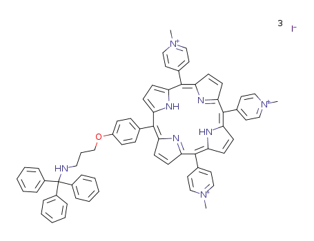 (5-{4-[3-(tritylamino)propyloxy]phenyl}-10,15,20-tris(1-methylpyridinium-4-yl))porphyrin triiodide