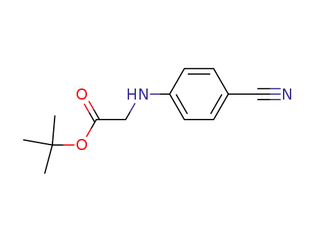 Molecular Structure of 144656-11-1 (Glycine, N-(4-cyanophenyl)-, 1,1-dimethylethyl ester)