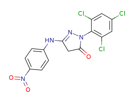 3H-Pyrazol-3-one,2,4-dihydro-5-[(4-nitrophenyl)amino]-2-(2,4,6-trichlorophenyl)-