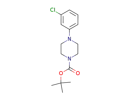 Molecular Structure of 186790-11-4 (tert-butyl 4-(3-chlorophenyl)piperazine-1-carboxylate)