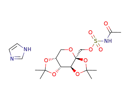 Acetyl-sulfamic acid (3aS,5aR,8aR,8bS)-2,2,7,7-tetramethyl-tetrahydro-bis[1,3]dioxolo[4,5-b;4',5'-d]pyran-3a-ylmethyl ester; compound with 1H-imidazole