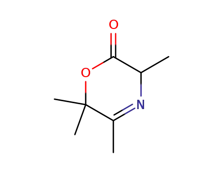 Molecular Structure of 245343-67-3 (2H-1,4-Oxazin-2-one,3,6-dihydro-3,5,6,6-tetramethyl-(9CI))