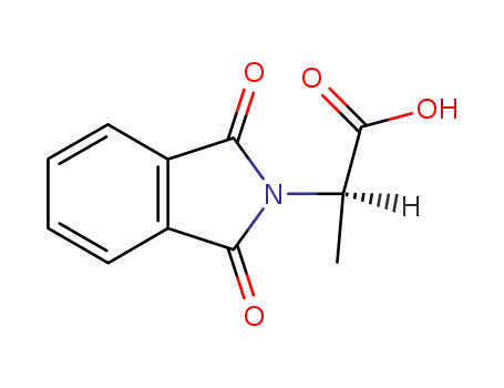 Molecular Structure of 29588-83-8 (2H-Isoindole-2-aceticacid, 1,3-dihydro-a-methyl-1,3-dioxo-, (aR)-)