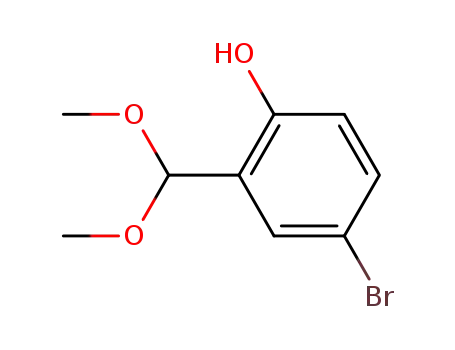 Molecular Structure of 501085-54-7 (Phenol, 4-bromo-2-(dimethoxymethyl)-)