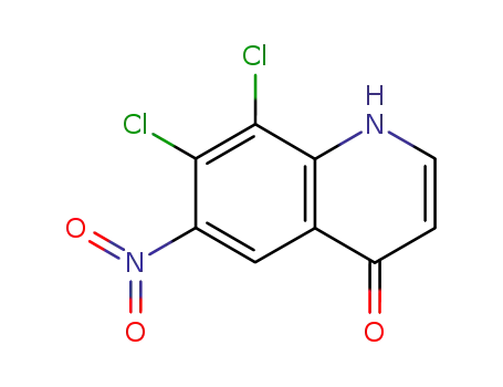 Molecular Structure of 560059-35-0 (4(1H)-Quinolinone, 7,8-dichloro-6-nitro-)