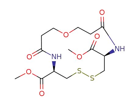 (6R,11R)-4,13-Dioxo-1-oxa-8,9-dithia-5,12-diaza-cyclopentadecane-6,11-dicarboxylic acid dimethyl ester