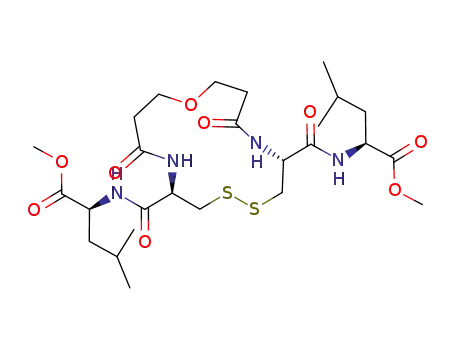 (S)-2-{[(6R,11R)-11-((S)-1-Methoxycarbonyl-3-methyl-butylcarbamoyl)-4,13-dioxo-1-oxa-8,9-dithia-5,12-diaza-cyclopentadecane-6-carbonyl]-amino}-4-methyl-pentanoic acid methyl ester