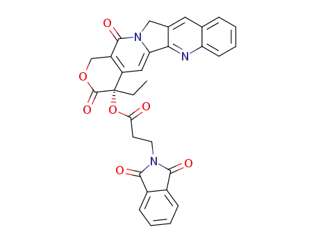3-(1,3-dioxo-1,3-dihydro-isoindol-2-yl)-propionic acid 4-ethyl-3,13-dioxo-3,4,12,13-tetrahydro-1H-2-oxa-6,12a-diaza-dibenzo[b,h]fluoren-4-yl ester