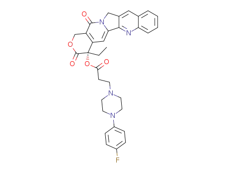3-[4-(4-fluoro-phenyl)-piperazin-1-yl]-propionic acid 4-ethyl-3,13-dioxo-3,4,12,13-tetrahydro-1H-2-oxa-6,12a-diaza-dibenzo[b,h]fluoren-4-yl ester