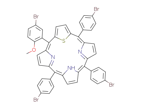 5-(2-methoxy-5-bromophenyl)-10,15,20-tri(4-bromophenyl)-21-thiaporphyrin