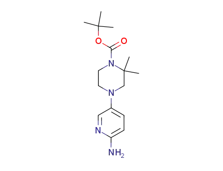 4-(6-amino-pyridin-3-yl)-2,2-dimethyl-piperazine-1-carboxylic acid tert-butyl ester