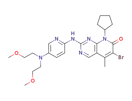 2-{5-[bis-(2-methoxy-ethyl)amino]pyridin-2-ylamino}-6-bromo-8-cyclopentyl-5-methyl-8H-pyrido[2,3-d]pyrimidin-7-one