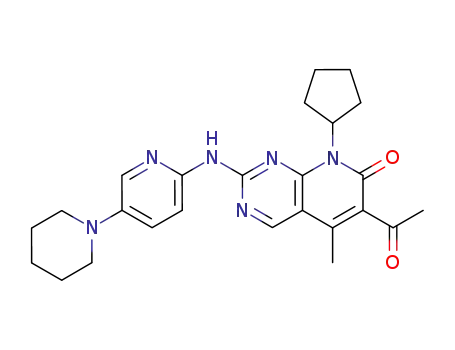 6-acetyl-8-cyclopentyl-5-methyl-2-(3,4,5,6-tetrahydro-2H-[1,3']bipyridinyl-6'-ylamino)-8H-pyrido[2,3-d]pyrimidin-7-one