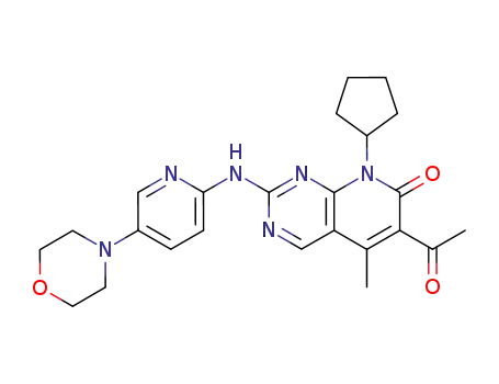 6-acetyl-8-cyclopentyl-5-methyl-2-(5-morpholin-4-yl-pyridin-2-ylamino)-8H-pyrido[2,3-d]pyrimidin-7-one