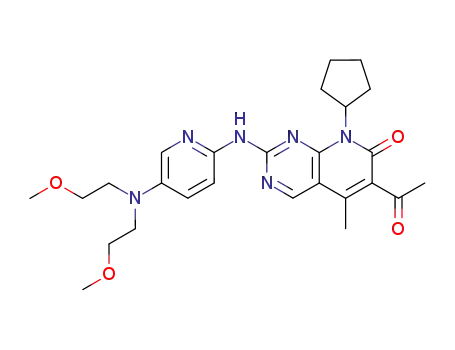 6-acetyl-2-{5-[bis-(2-methoxy-ethyl)amino]pyridin-2-ylamino}-8-cyclopentyl-5-methyl-8H-pyrido[2,3-d]pyrimidin-7-one
