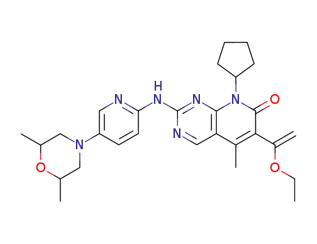 8-cyclopentyl-2-[5-(2,6-dimethylmorpholin-4-yl)pyridin-2-ylamino]-6-(1-ethoxyvinyl)-5-methyl-8H-pyrido[2,3-d]pyrimidin-7-one