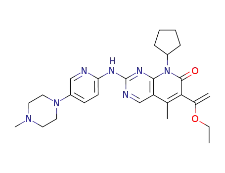 8-cyclopentyl-6-(1-ethoxyvinyl)-5-methyl-2-[5-(4-methylpiperazin-1-yl)pyridin-2-ylamino]-8H-pyrido[2,3-d]pyrimidin-7-one