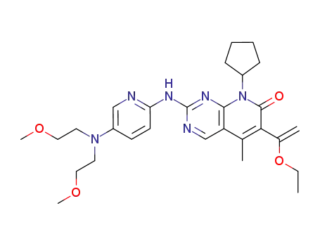 2-{5-[bis-(2-methoxy-ethyl)-amino]-pyridin-2-ylamino}-8-cyclopentyl-6-(1-ethoxy-vinyl)-5-methyl-8H-pyrido[2,3-d]pyrimidin-7-one