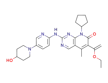 8-cyclopentyl-6-(1-ethoxyvinyl)-5-methyl-2-(4-hydroxy-3,4,5,6-tetrahydro-2H-[1,3']bipyridinyl-6'-ylamino)-8H-pyrido[2,3-d]pyrimidin-7-one