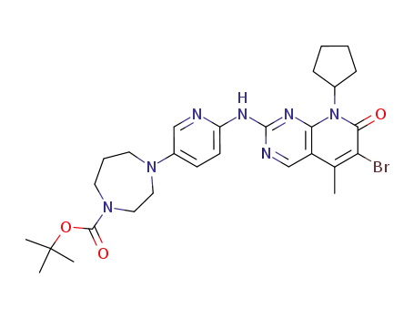 4-[6-(6-bromo-8-cyclopentyl-5-methyl-7-oxo-7,8-dihydropyrido[2,3-d]pyrimidin-2-ylamino)pyridin-3-yl]azepane-1-carboxylic acid tert-butyl ester