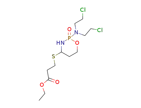 3-{2-[bis-(2-chloro-ethyl)-amino]-2-oxo-2λ5-[1,3,2]oxazaphosphinan-4-ylsulfanyl}-propionic acid ethyl ester