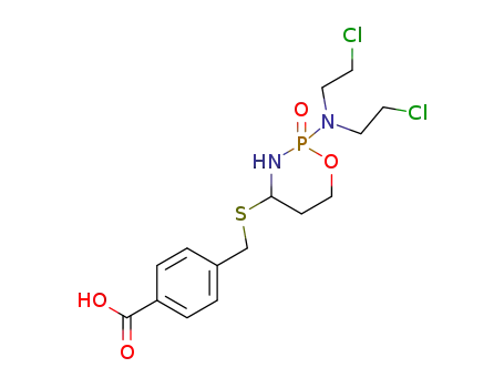 4-{2-[bis-(2-chloro-ethyl)-amino]-2-oxo-2λ5-[1,3,2]oxazaphosphinan-4-ylsulfanylmethyl}-benzoic acid