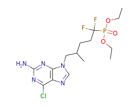diethyl 5-(2-amino-6-chloro-9H-purin-9-yl)-1,1-difluoro-4-methylpentylphosphonate