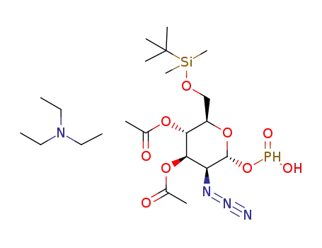 3,4-di-O-acetyl-2-azido-6-O-(tert-butyldimethylsilyl)-2-deoxy-α-D-mannopyranosyl hydrogen-phosphonate triethylammonium salt