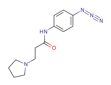 Molecular Structure of 921201-92-5 (1-Pyrrolidinepropanamide, N-(4-azidophenyl)-)