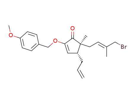 4-allyl-5-(4-bromo-3-methyl-but-2-enyl)-2-(4-methoxy-benzyloxy)-5-methyl-cyclopent-2-enone