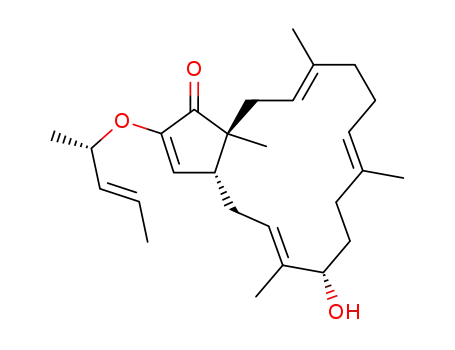 7-hydroxy-6,10,14,16a-tetramethyl-2-(1-methyl-but-2-enyloxy)-4,7,8,9,12,13,16,16a-octahydro-3aH-cyclopentacyclopentadecen-1-one