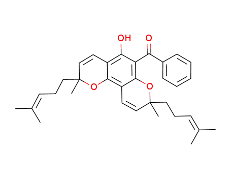 6-benzoyl-5-hydroxy-2,8-dimethyl-2,8-bis(4-methylpent-3-enyl)-2H,8H-benzo(1,2-b:3',4'-b')dipyran