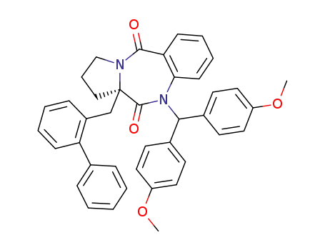(11aR)-(+)-10-di(p-anisyl)methyl-2,3,5,10,11,11a-hexahydro-5,11-dioxo-11a-(2-phenyl)benzyl-1H-pyrrolo[2,1-c][1,4]benzodiazepine