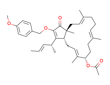 acetic acid 2-(4-methoxy-benzyloxy)-6,10,14,16a-tetramethyl-3-(1-methyl-but-2-enyl)-1-oxo-1,3a,4,7,8,9,12,13,16,16a-decahydro-cyclopentacyclopentadecen-7-yl ester