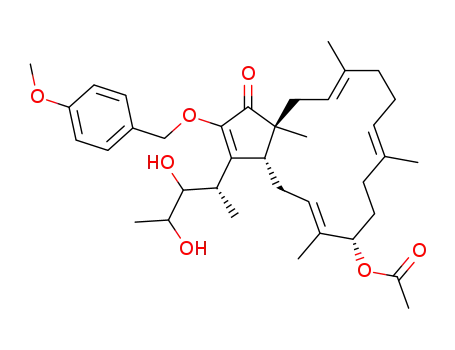acetic acid 3-(2,3-dihydroxy-1-methyl-butyl)-2-(4-methoxy-benzyloxy)-6,10,14,16a-tetramethyl-1-oxo-1,3a,4,7,8,9,12,13,16,16a-decahydro-cyclopentacyclopentadecen-7-yl ester