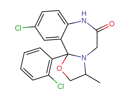 Oxazolo[3,2-d][1,4]benzodiazepin-6(5H)-one,10-chloro-11b-(2-chlorophenyl)-2,3,7,11b-tetrahydro-3-methyl-
