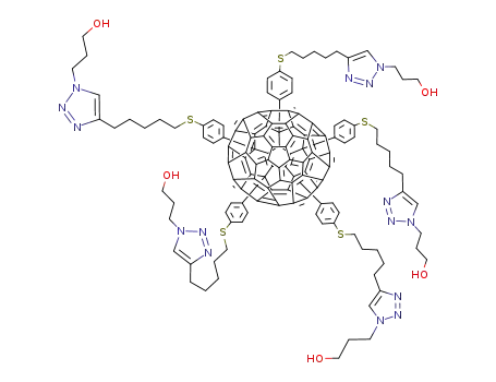 6,9,12,15,18-penta(4-{5-[1-(3-hydroxypropyl)-1,2,3-triazolyl]pentylsulfanyl}phenyl)-1,6,9,12,15,18-hexahydro(C60)[5,6]fullerene
