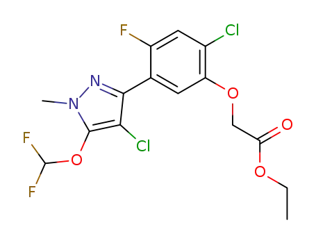 1-methyl-3-[2-fluoro-4-chloro-5-(ethoxycarbonylmethoxy)phenyl]-4-chloro-5-difluoromethoxypyrazole