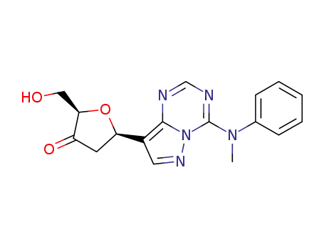 8-(2′-deoxy-β-D-glyceropentofuran-3′-ulos-1′-yl)-4-(N-methyl-N-phenylamino)pyrazolo[1,5-a][1,3,5]triazine