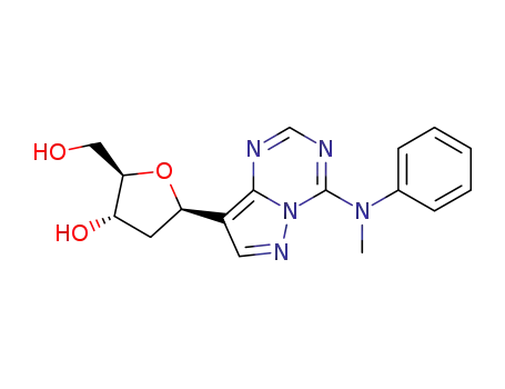 8-(2'-deoxy-β-D-ribofuranozyll)-4-(N-methyl-N-phenylamino)-pyrazolo[1,5a]-1,3,5-triazine