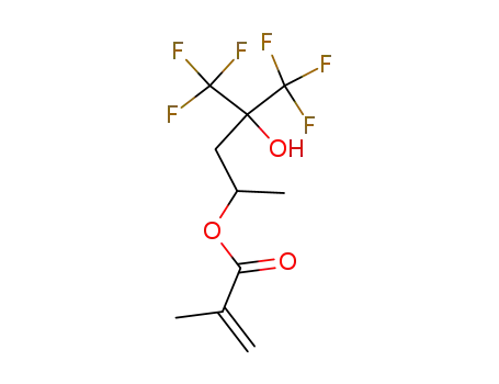 Molecular Structure of 630414-85-6 (2-Propenoic acid, 2-Methyl-, 4,4,4-trifluoro-3-hydroxy-1-Methyl-3-(trifluoroMethyl)butyl ester)
