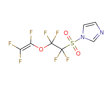 Molecular Structure of 446312-63-6 (1H-Imidazole,
1-[[1,1,2,2-tetrafluoro-2-[(trifluoroethenyl)oxy]ethyl]sulfonyl]-)