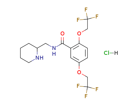 Benzamide, N-(2-piperidinylmethyl)-2,5-bis(2,2,2-trifluoroethoxy)-,
monohydrochloride