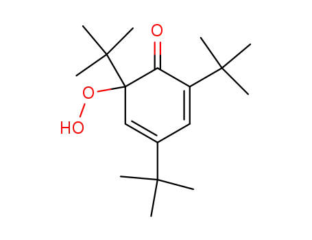 Molecular Structure of 61077-25-6 (2,4-Cyclohexadien-1-one, 2,4,6-tris(1,1-dimethylethyl)-6-hydroperoxy-)