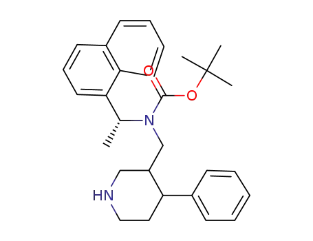 tert-butyl [(1R)-1-(1-naphthyl)ethyl][(4-phenylpiperidin-3-yl)methyl]carbamate