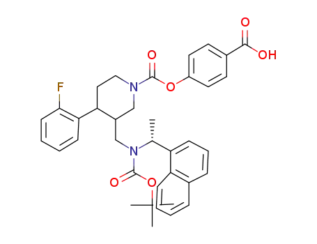 4-({[3-({(tert-butoxycarbonyl)[(1R)-1-(1-naphthyl)ethyl]amino}methyl)-4-(2-fluorophenyl)piperidin-1-yl]carbonyl}oxy)benzoic acid