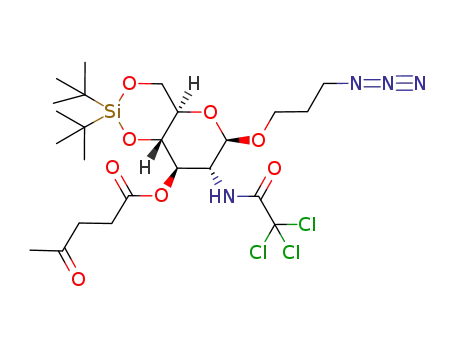 3-azidopropyl 4,6-O-di(tert-butyl)silylidene-1,2-dideoxy-3-O-levulinoyl-2-trichloroacetamido-β-D-glucopyranoside
