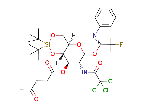 4,6-O-di-tert-butylsilylidene-3-O-levulinoyl-1-O-(N-phenyltrifluoroacetimidoyl)-2-N-trichloroacetamido-α/β-D-glucopyranoside